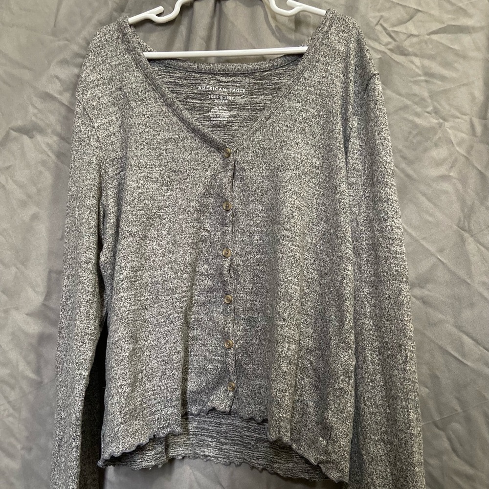 button down AE sweater